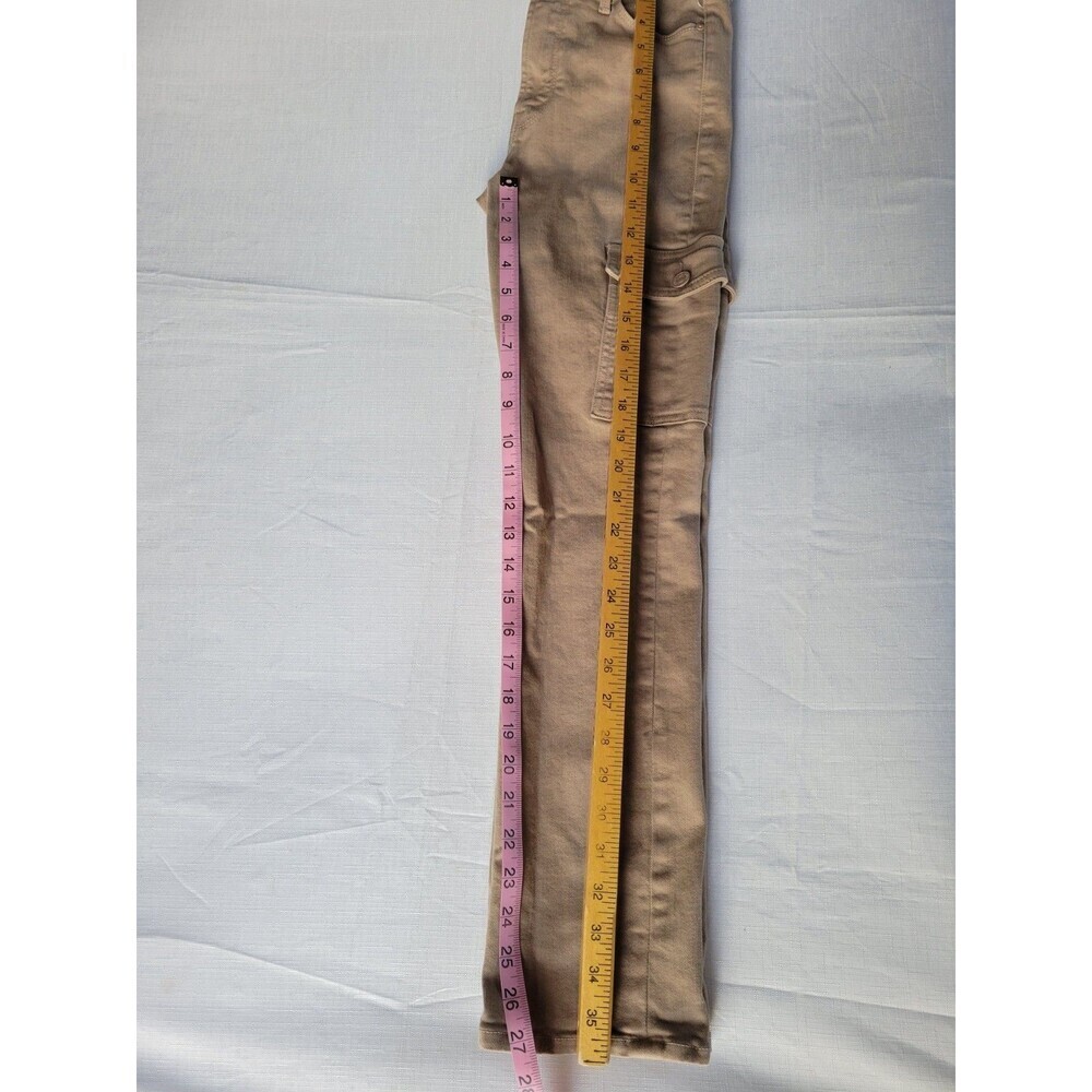 MOTHER Pants Womens 25 Khaki Toasted Brown Mid Rise Dazzler Cargo Ankle - Picture 7 of 10